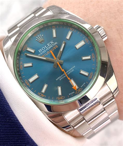 Rolex Milgauss 116400GV blue blau 